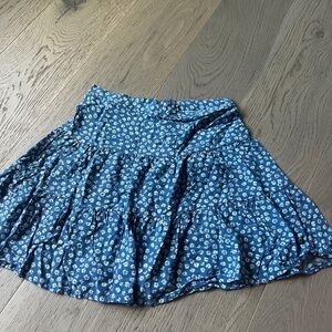 Gap Teen Floral Skirt Blue